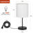 Modern Bedside Desk Lamp Pull Chain with white fabric shade for Bedroom Office Dorm