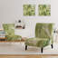 Fauteuil de chambre rembourré en velours Tropical Green Canopy II