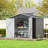 Storage Shed Large Garden Storage Organizer Weatherproof Outdoor Metal Shed for Backyard Garden Patio Lawn Storage with Lockable Door-111492517