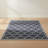 Blue and White Geometric Area Rug