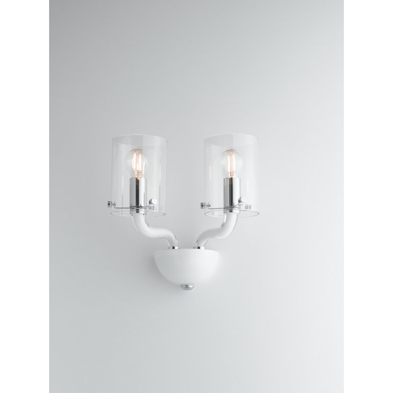 Linkwood Glass Candle Wall Light, White