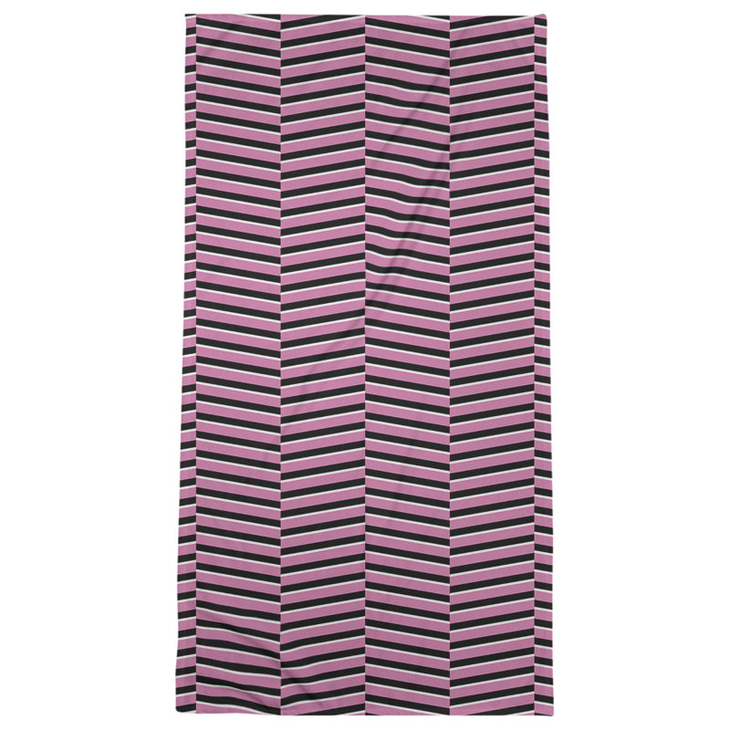 Jaya Bath Towel, Pink/Black