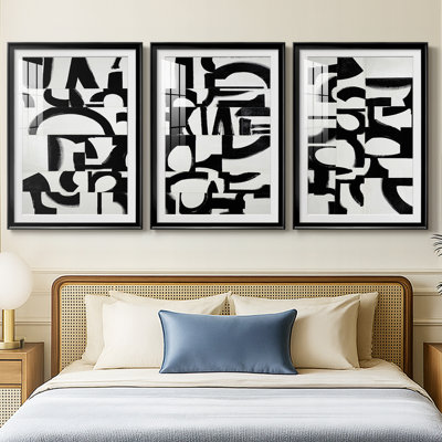 Prosperous Elements V9  -Custom Framed  Premium Print W Matt - 3 Pieces