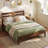 Full Size Wood Bed Frame with Slat Headboard Under-Bed Storage Space-894182169