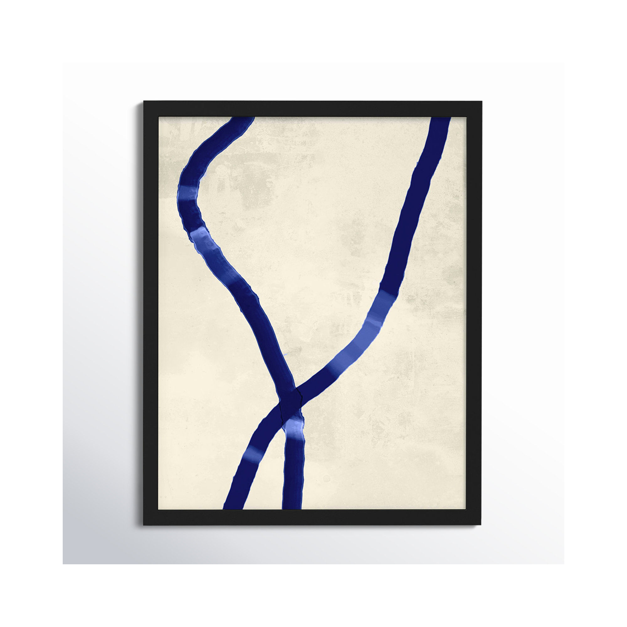 Blue Rope 1 by Jacques Pilon, Black Framed, 20" H x 16" W x 1.25" D