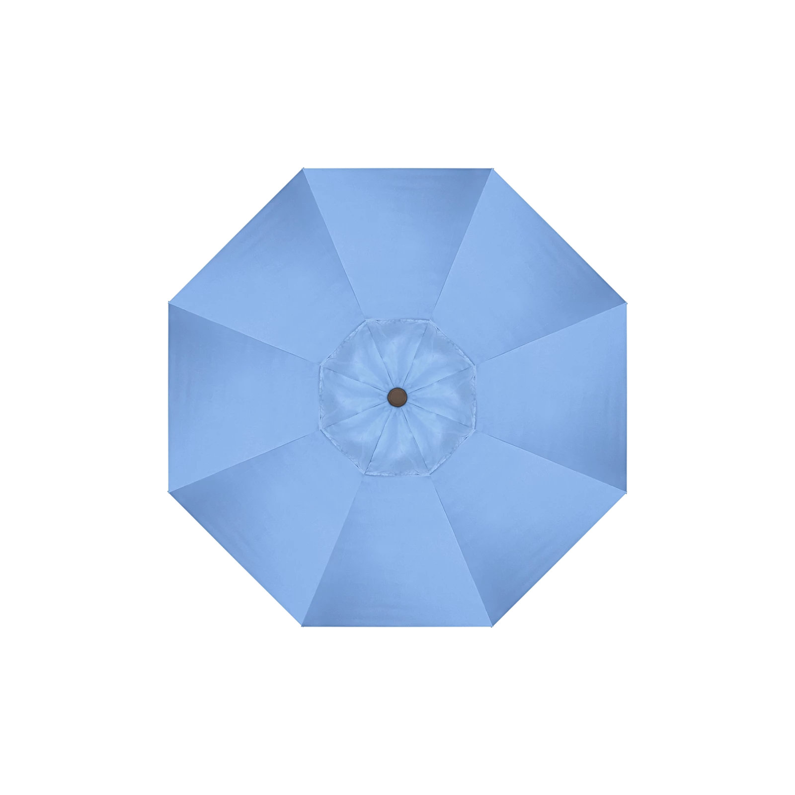 90'' Outdoor Umbrella, Frost Blue Performance, Olefin, Black