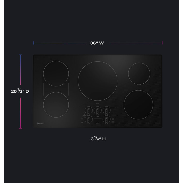 GE Profile 36-in 5 Elements Stainless Steel Smart Induction Cooktop in the Induction  Cooktops department at