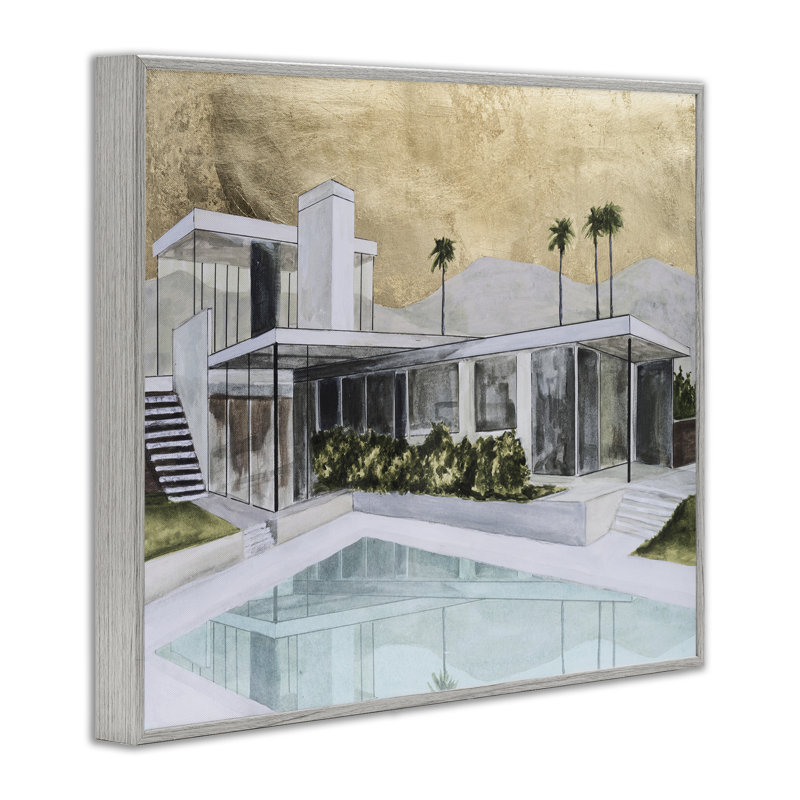 Estampe numérique de piscine tropicale chic, design par Michael Willett, Estampe numérique Farmhouse, H 11 po x l 14 po