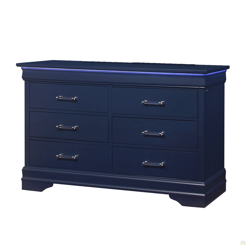 Commode avec DEL, Bleu