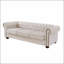 Canapé Chesterfield en tissu de lin-114124458