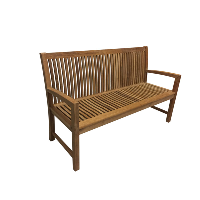 Banc d'extérieur en teck Nelvie, H 38 po x l 60 po x P 23 po