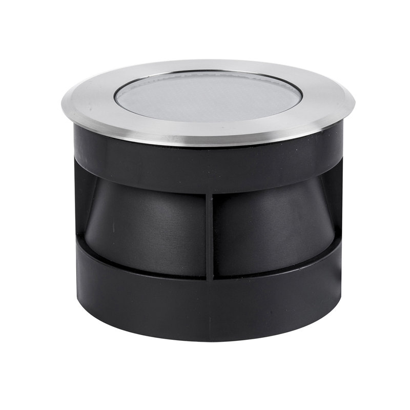 Zebadiah Schwarz/Silber Low Voltage Integrated LED Metal Deck Light