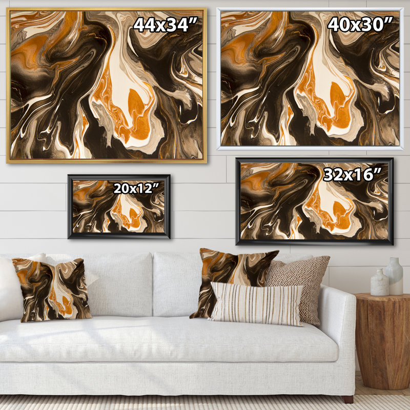 «Black Yellow Yellow», reproduction d'art sur toile, H 12 po x l 20 po, Toile avec cadre en érable