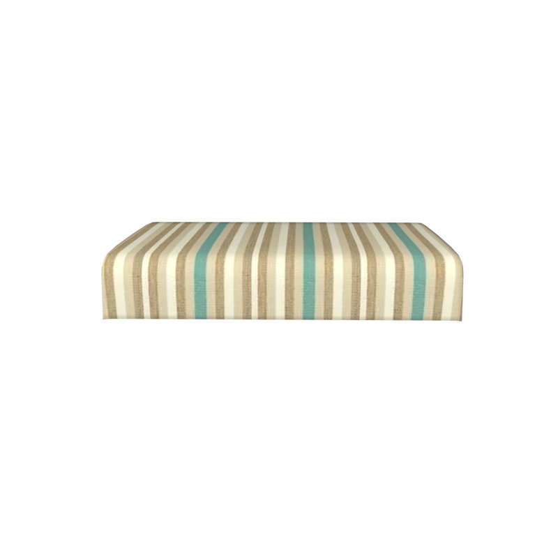Sunbrella® Indoor/Outdoor Patio Ottoman Cushion, Green/Beige/Cream/Tan Sunbrella