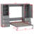 Queen Size Murphy Bed With Drawers And Shelves-109654728