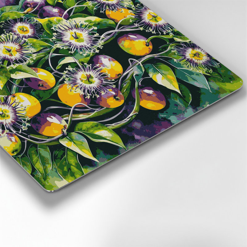 «Hawaiian Passion Fruit», art mural en métal vert, H 8 po x l 8 po