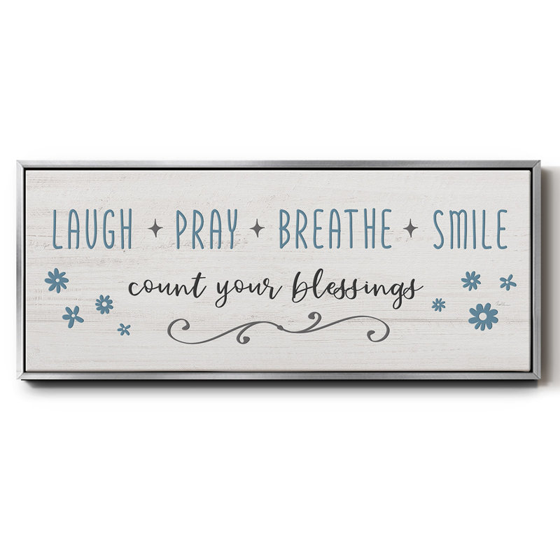 «Count Your Blessings», toile encadrée, H 8 po x l 20 po