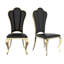 Chaise d'appoint de salle à manger rembourrée en similicuir H 19 po avec pieds en acier inoxydable Mery-2005473350-2005473348