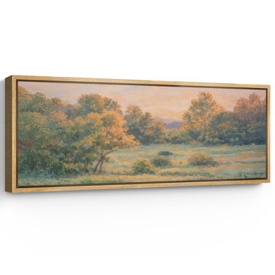 Peaceful Forest Meadow Countryside Landscape Wall Decor Extra Large Pictures Framed Canvas Print Wall Art