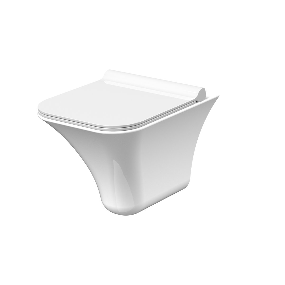 Nuie Grace LPF Square/Rectangular Wall Mounted Kit (Seat Included)