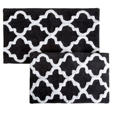 Ensemble de tapis de salle de bain en coton 2 pièces Freja
