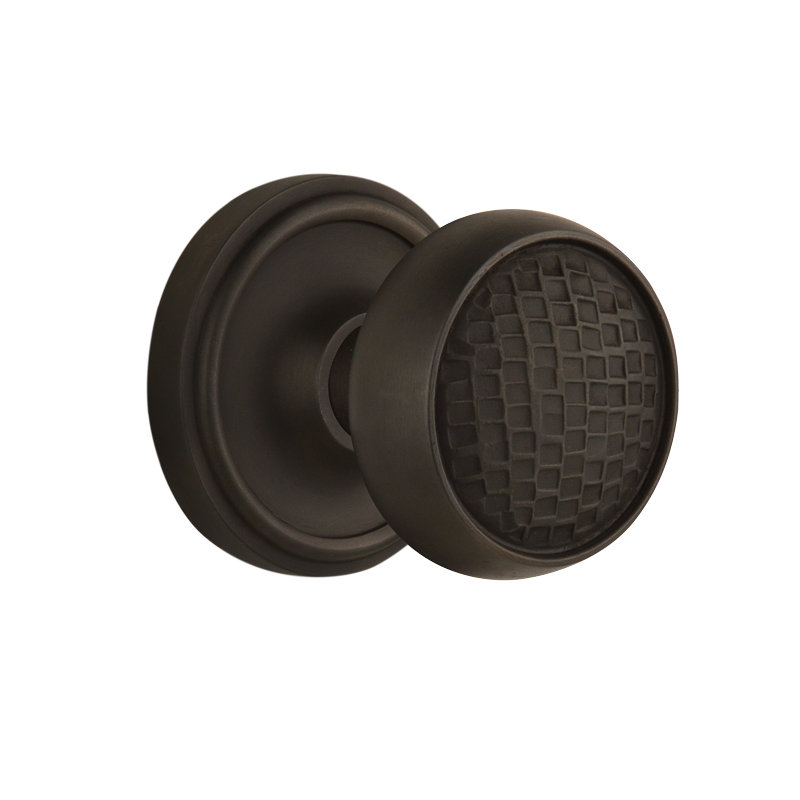 Classic Rosette with Craftsman Door Knob, Oil-Rubbed Bronze, 2.375"