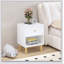Table de chevet en bois 23,22 po H avec tiroir et tablette pour enfants, adultes