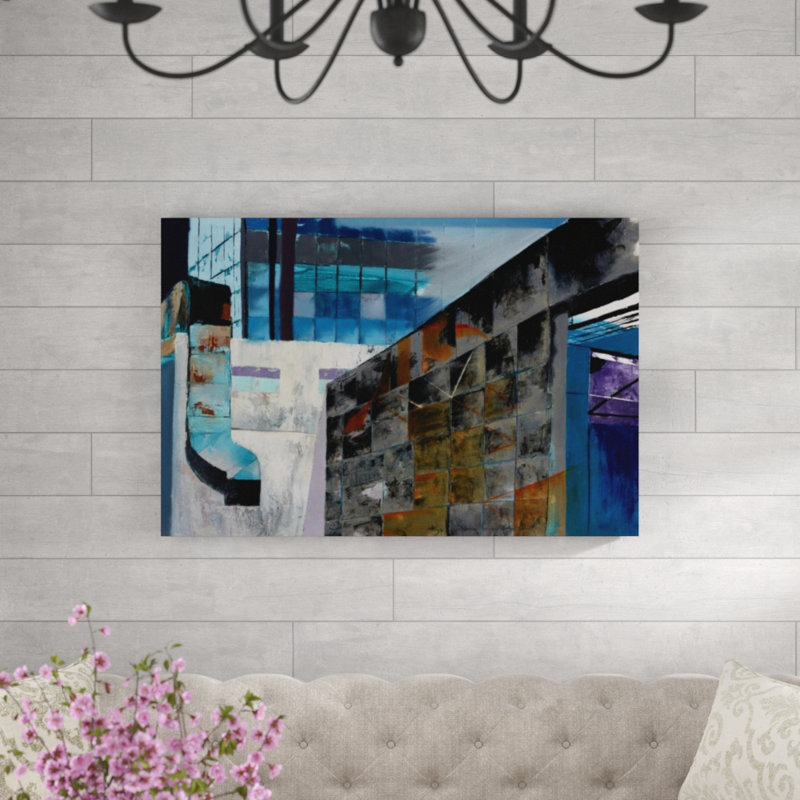 «Urban Wall Street» par Derek Shaw, impression sur toile tendue, Extérieur, H 30 po x l 45 po x 1,5 po