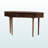 Leyna Fluted Wood 2-Drawer Oval Shaped Console Table