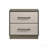 2-Drawer Nightstand With Floating Base Design, Grey Oak
