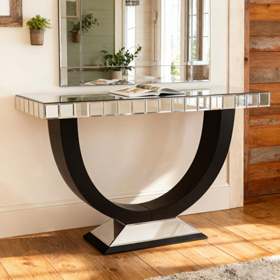 Petka 47.24" Mirrored Glass Console Table