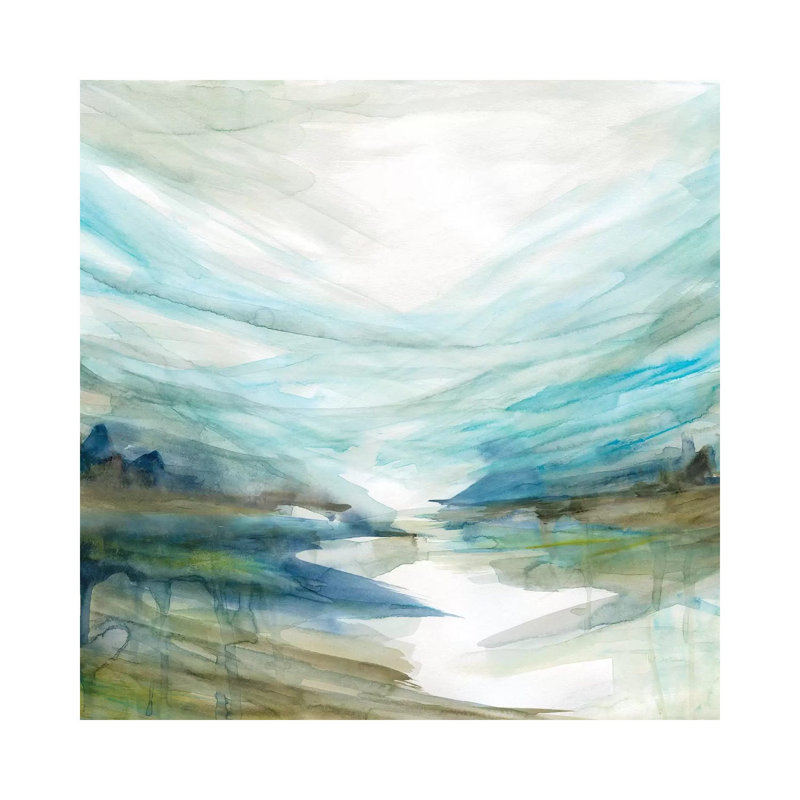 Soft River Reflection by Carol Robinson - Wrapped Canvas Painting, 45.72 cm H x 45.72 cm W x 3.175 cm D