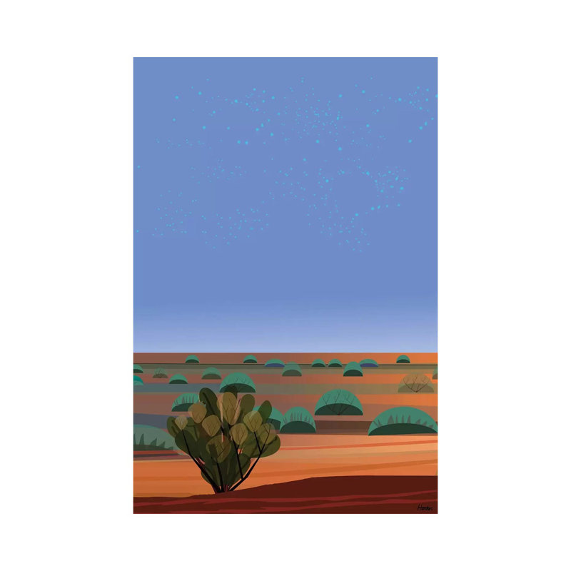 Desert Twilight by Charles Harker - Wrapped Canvas Print, 101.6 cm H x 66.04 cm W x 1.91 cm D