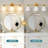 Elouan Dimmable Vanity Light With Cone White Glass Shade-845801595-864032656