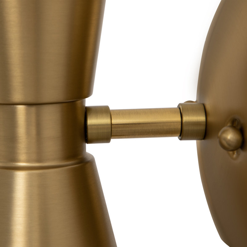 Tonino Wrought Iron Armed Sconce, Brass, Brass