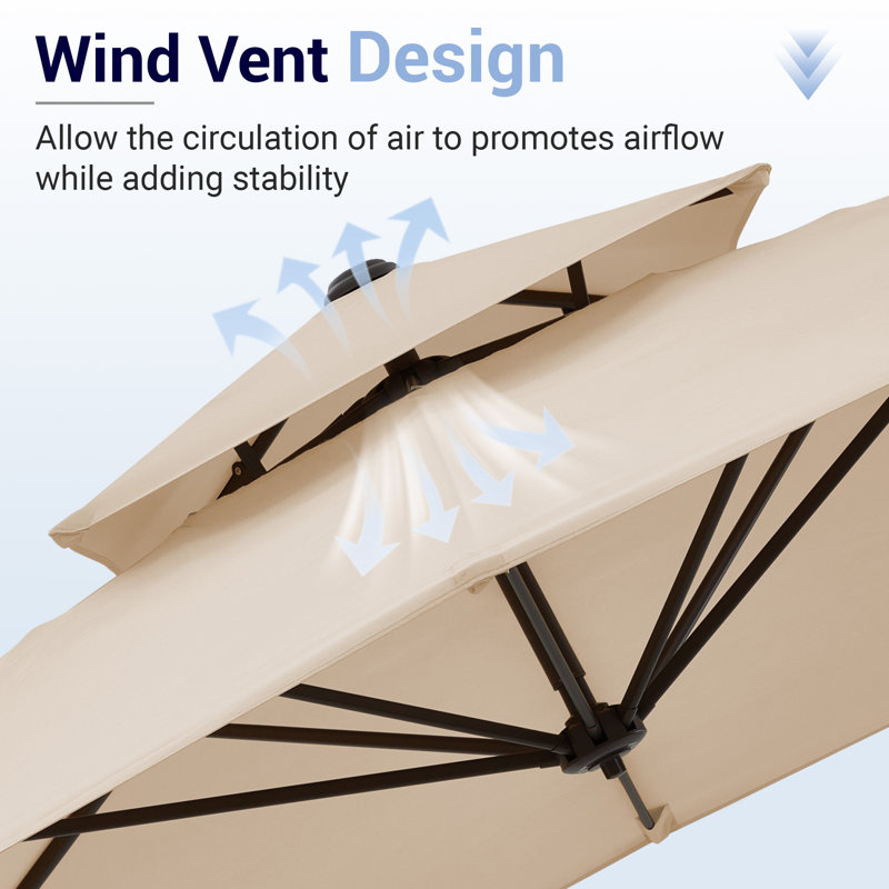  Parasol en porte-à-faux 9 pi, Beige
