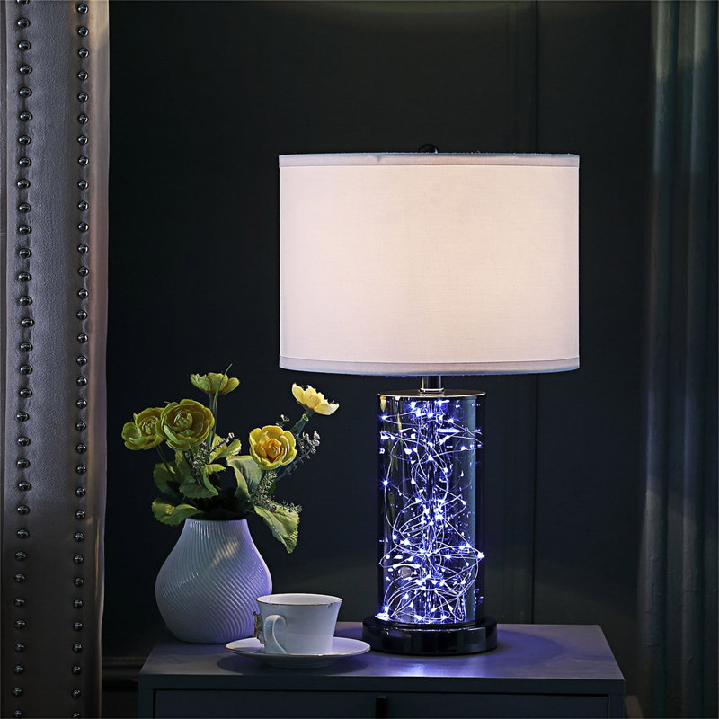Lampe de table Mid-Century en verre