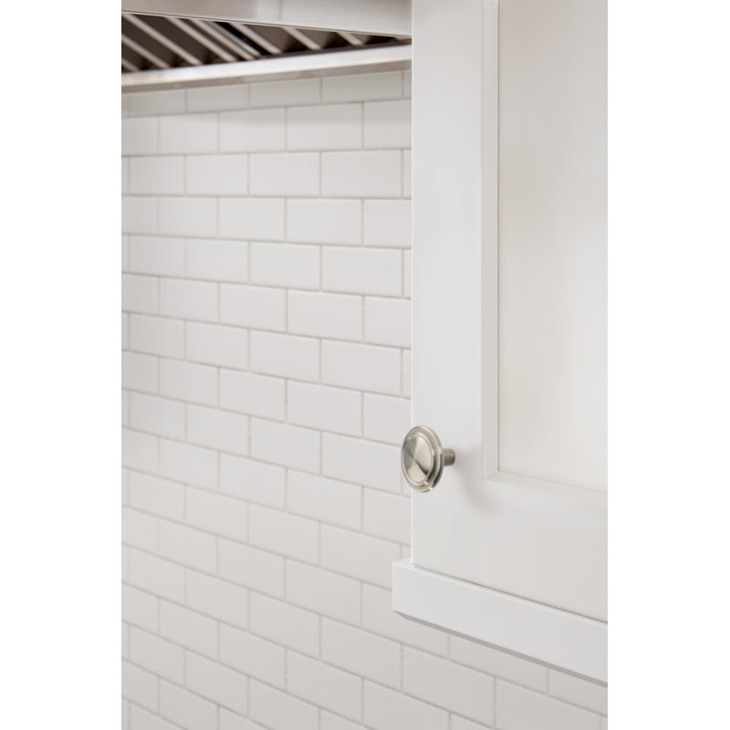 Poignée d'armoire Hatfield de 1-1 / 4 po (32 mm) de diamètre - paquet de 10, Nickel satiné