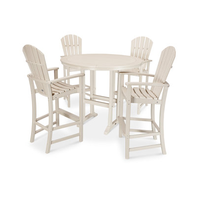 POLYWOOD Palm Coast 5-Piece Round Bar Set