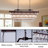 6 Light Dimmable Retro Rectangle Crystal Chandelier For Dining Room