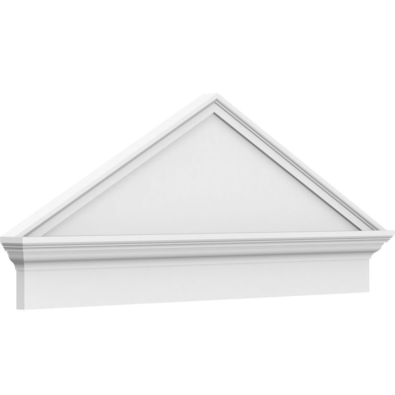 Péditation combinée en PVC de qualité architecturale à sommet pointu (pas 6/12), H 22 3/8 po x l 62 po x P 2 3/4 po