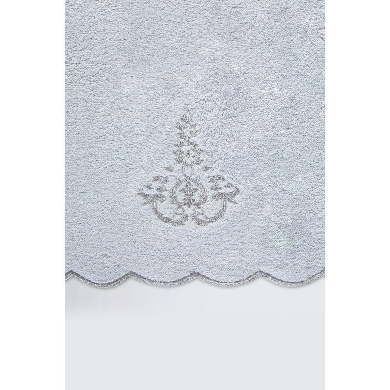 Serviette de bain 100% coton Peasely, Gris clair