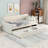Twin Size Upholstery Daybed With Trundle And USB Charging Design-331635444