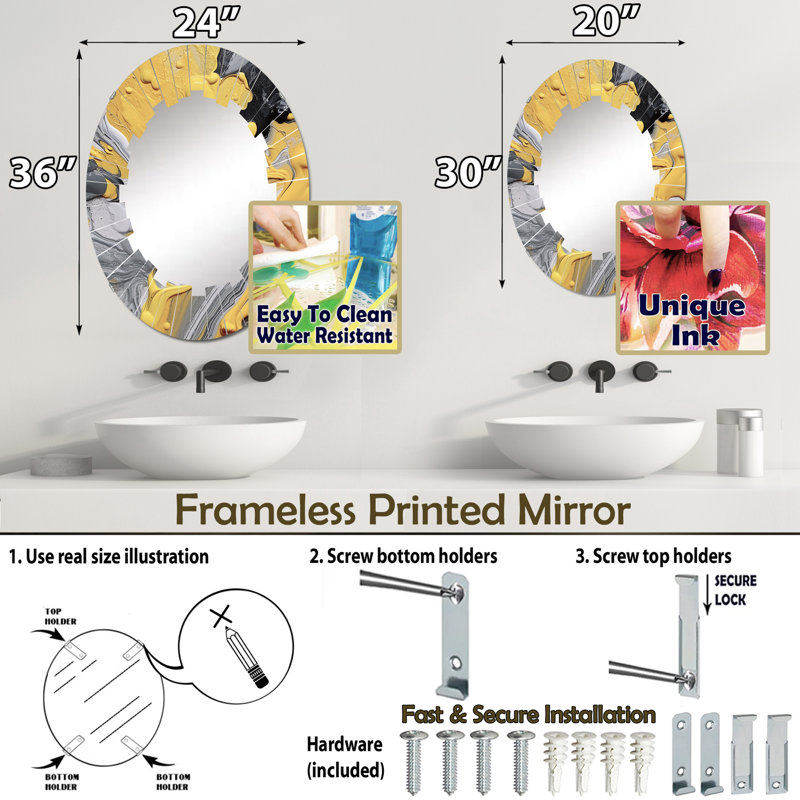 Miroir Crotone, 36 po x 24 po