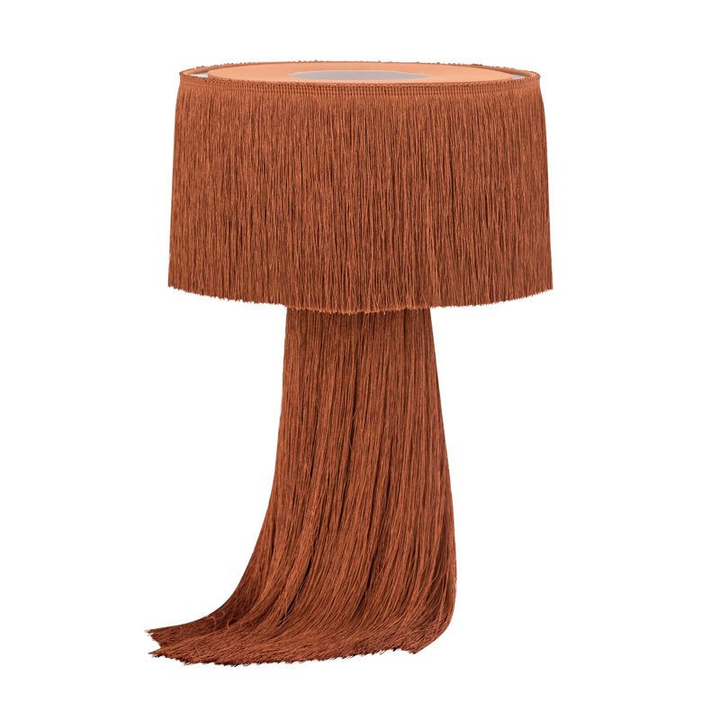 Fabric Table Lamp, Brick Red
