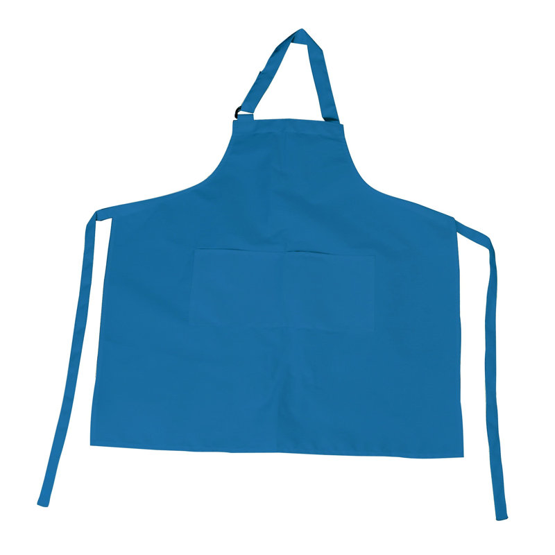 Solid Color Bib Apron, Blue