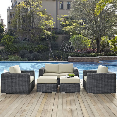 Ensemble modulaire de patio d'extérieur 5 pièces Modway Invite