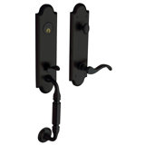 Manchester Handleset with Single Cylinder Deadbolt and Door and Rosette