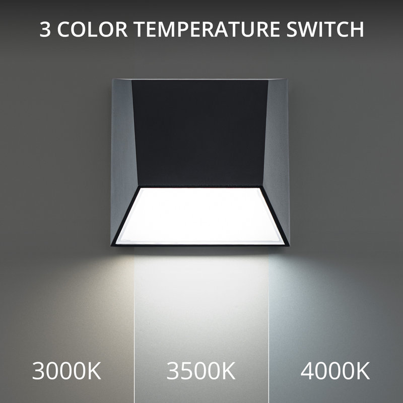 1 - Light LED Outdoor Armed Sconce, Black, 3000K