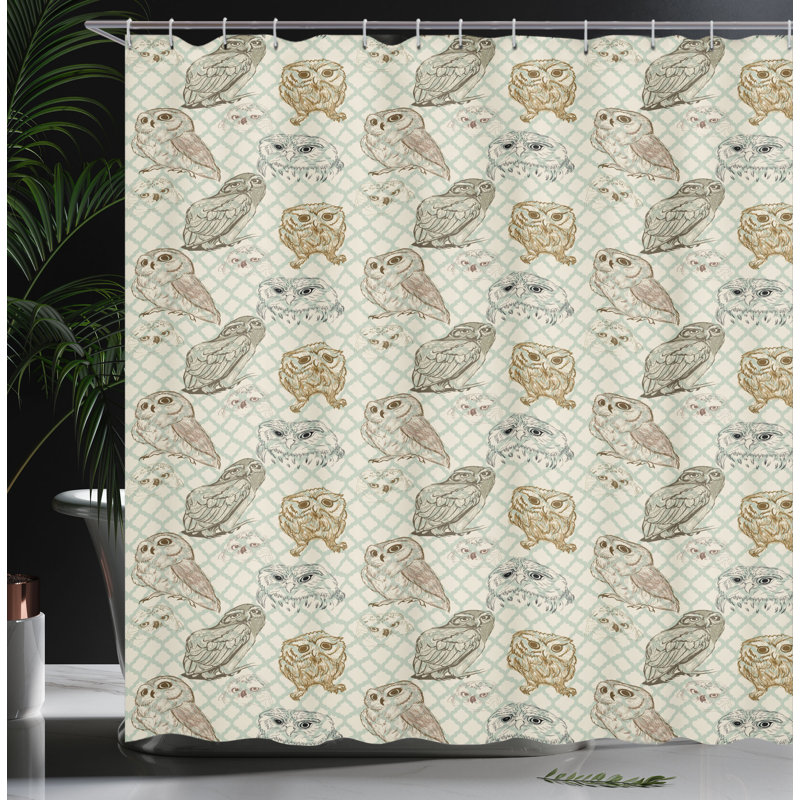 Shower Curtain with Hooks Included, 84"H x 69"W